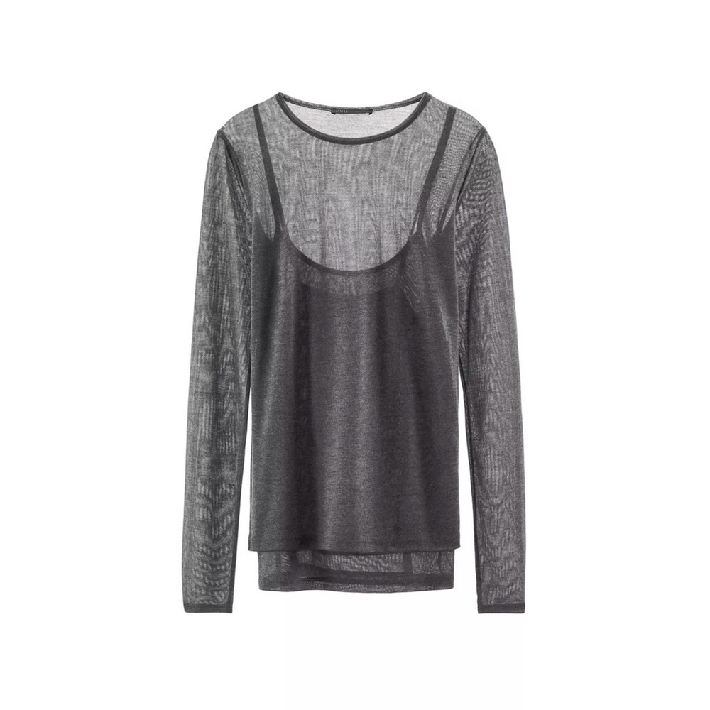 Zara Gray Long Sleeve Tee